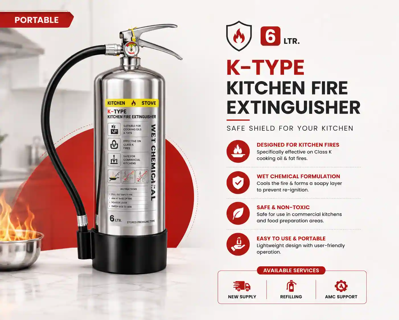 K-Type Kitchen Fire Extinguisher
