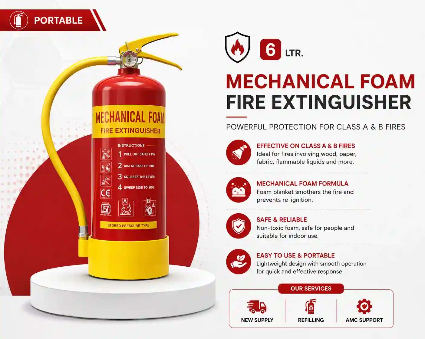Mechanical Foam Fire Extinguisher
